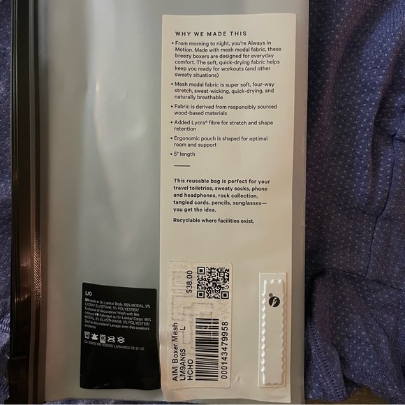 Lululemon Always In Motion Boxer Modal Short 5” in Charged Indigo (purple) - Picture 5 of 6